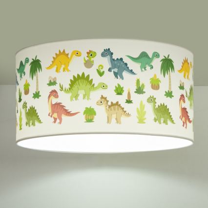 Детский потолочный светильник KIDS ROOM 1xE27/60 Вт/230 В, диаметр 40 см, дизайн динозавра