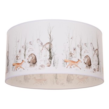 Детский потолочный светильник KIDS ROOM, 1xE27/60W/230V, диаметр 40 см, с изображением животных