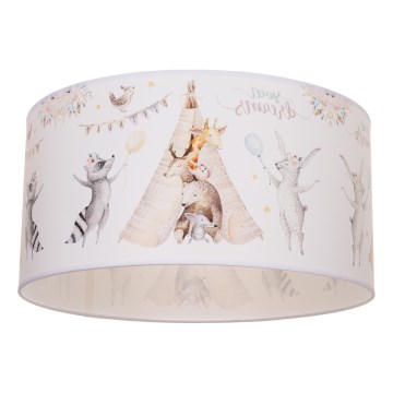 Детский потолочный светильник KIDS ROOM 1xE27/60W/230V Ø 40 см, с изображением животных