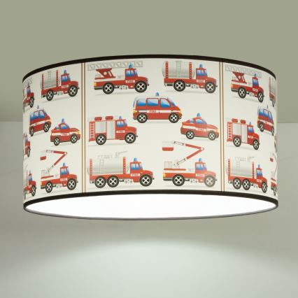 Детский потолочный светильник KIDS ROOM 1xE27/60W/230V Ø 40 см «Пожарные»