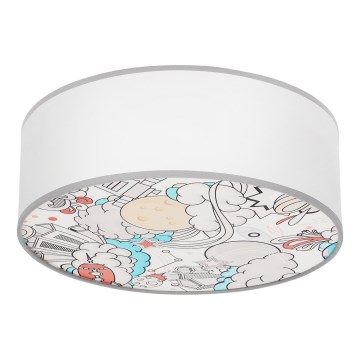 Детский потолочный светильник KIDDY 2xE27/40W/230V белый/бежевый