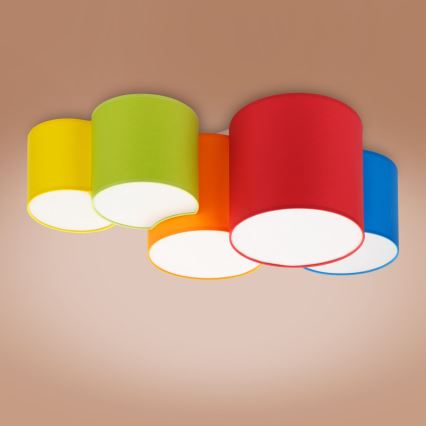 Детский потолочный светильник MONA KIDS 5xE27/15W/230V