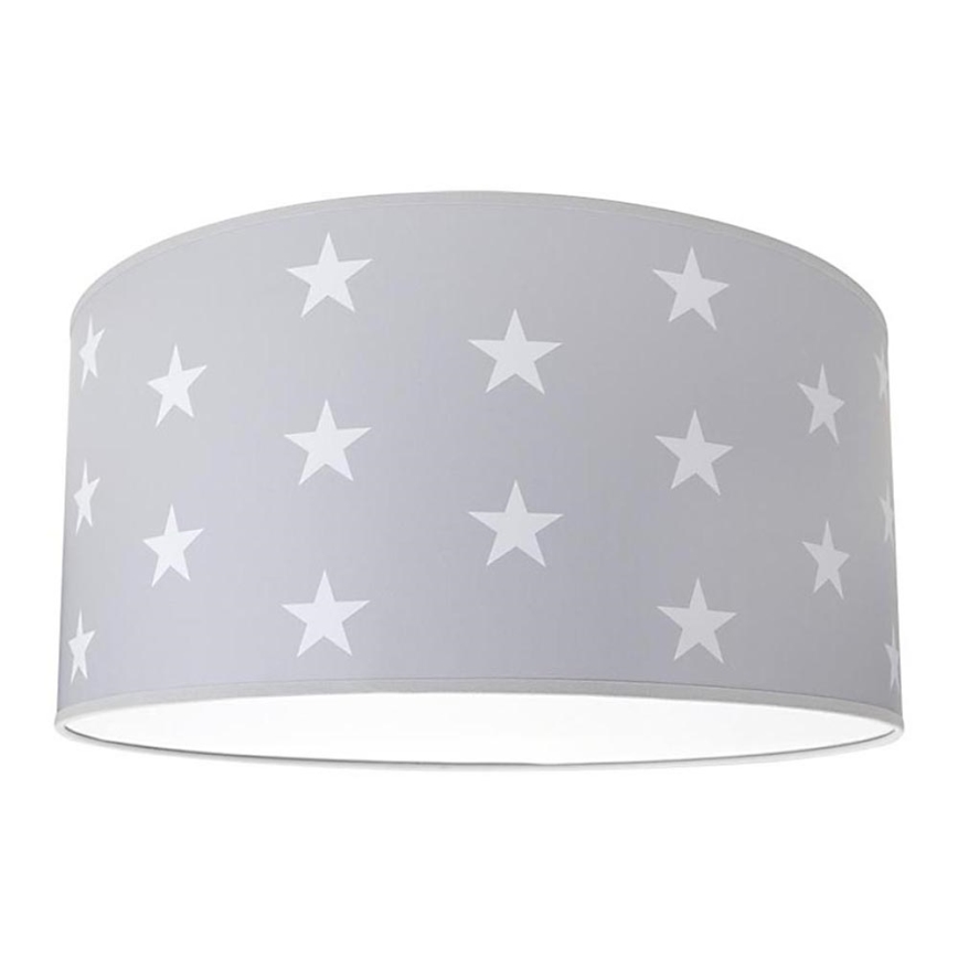 Детский потолочный светильник STARS GREY 2xE27/60W/230V серый