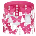 Детский потолочный светильник ELZA butterflies 3xE27/60W/230V темно-розовый