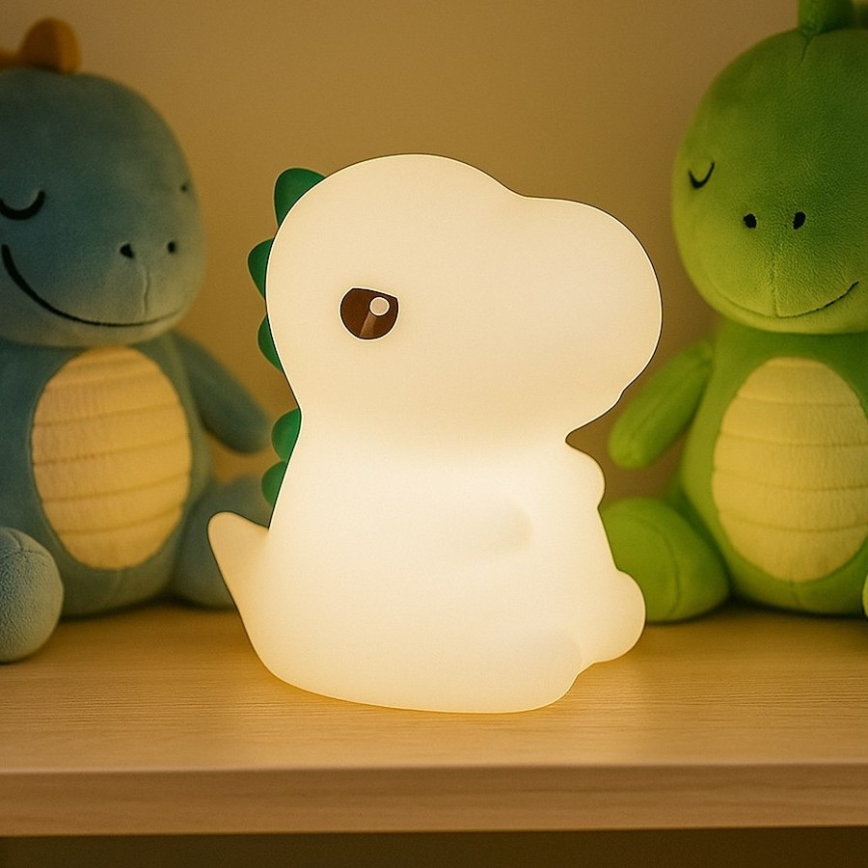 Детский сенсорный ночник DINO RGBW, диммируемый, перезаряжаемый, LED/1W/5V 1200 mAh