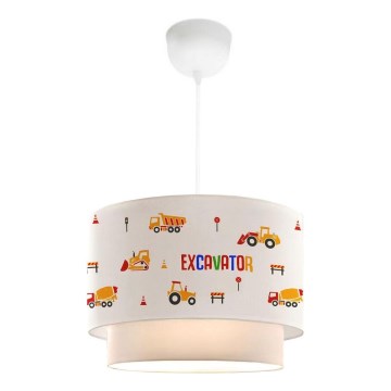 Детский светильник CANDY 1xE27/40W/230V белый/оранжевый