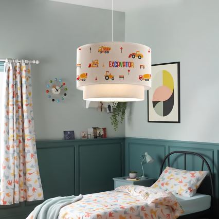 Детский светильник CANDY 1xE27/40W/230V белый/оранжевый
