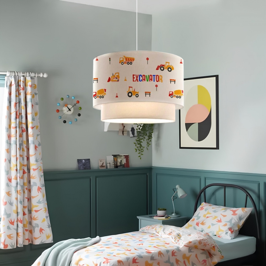 Детский светильник CANDY 1xE27/40W/230V белый/оранжевый