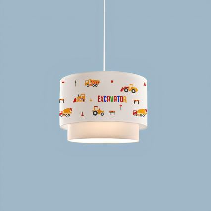 Детский светильник CANDY 1xE27/40W/230V белый/оранжевый
