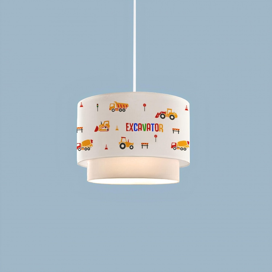 Детский светильник CANDY 1xE27/40W/230V белый/оранжевый