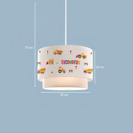 Детский светильник CANDY 1xE27/40W/230V белый/оранжевый