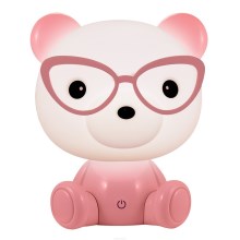 Детский светодиодный диммируемый ночник «Медведь» LED/2,5W розовый