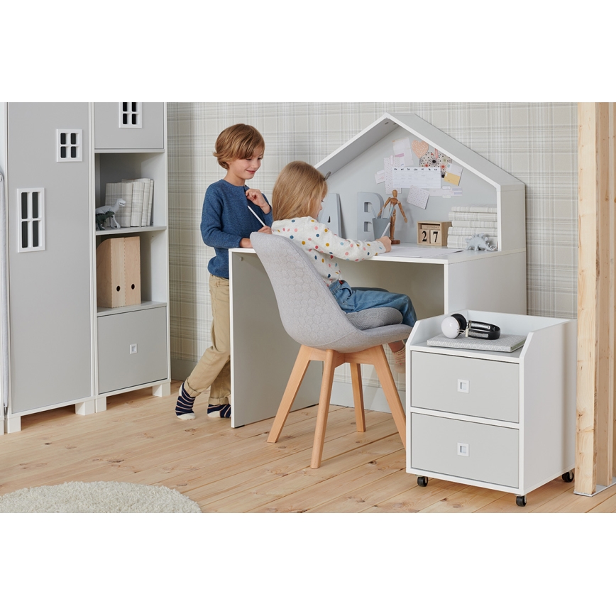Детский контейнер для хранения MIRUM 54,2x42,4 см белый/серый