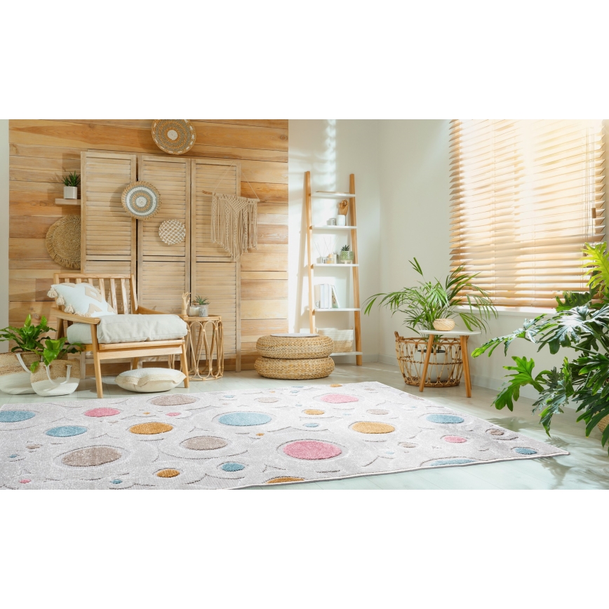 Детский ковер PIAR 160x230 см разноцветный/в горошек