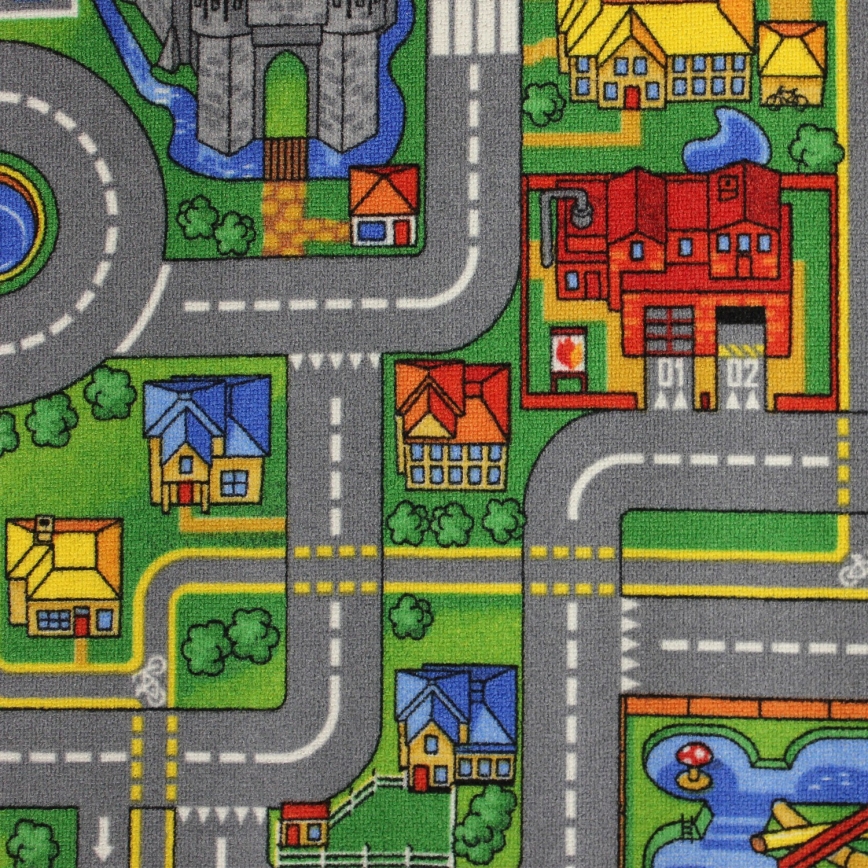 Детский ковёр PLAYTOWN 120x170 см разноцветный/городской