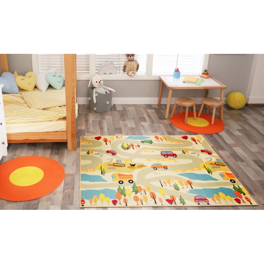 Детский ковер STELLA STREETS 100x150 см бежевый/городской