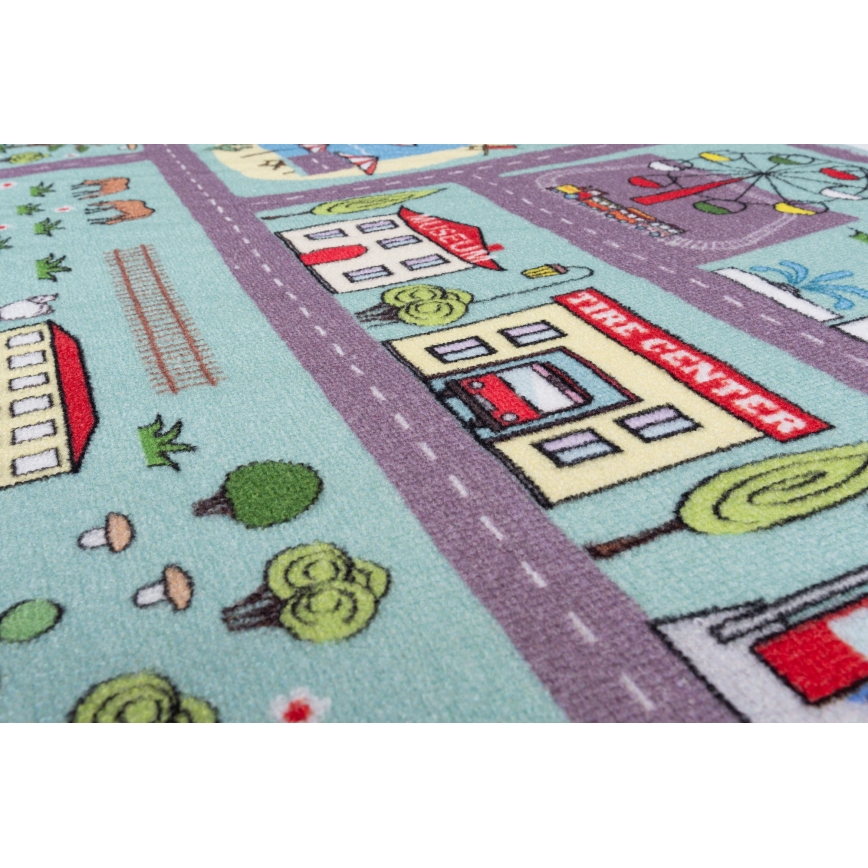 Детский ковёр STELLA STREETS 120x170 см бирюзовый/город