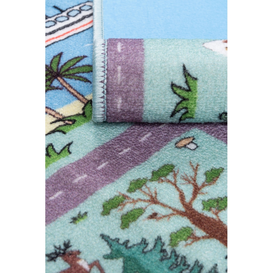 Детский ковёр STELLA STREETS 120x170 см бирюзовый/город