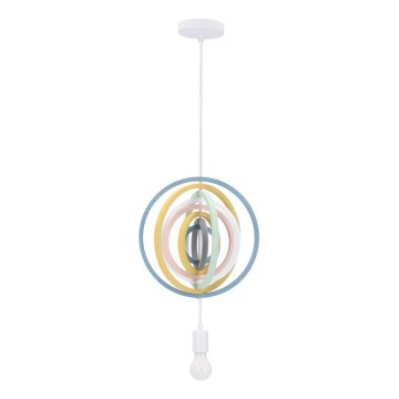 Детския полилей HOOPS 1xE27/20W/230V 27 см цветен