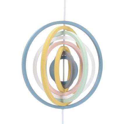 Детския полилей HOOPS 1xE27/20W/230V 27 см цветен