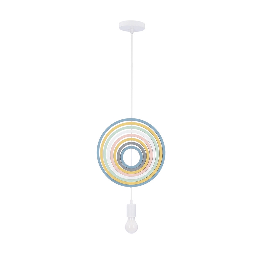 Детския полилей HOOPS 1xE27/20W/230V 27 см цветен
