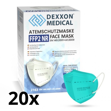 DEXXON MEDICAL Респиратор FFP2 NR лазурный 20 шт.