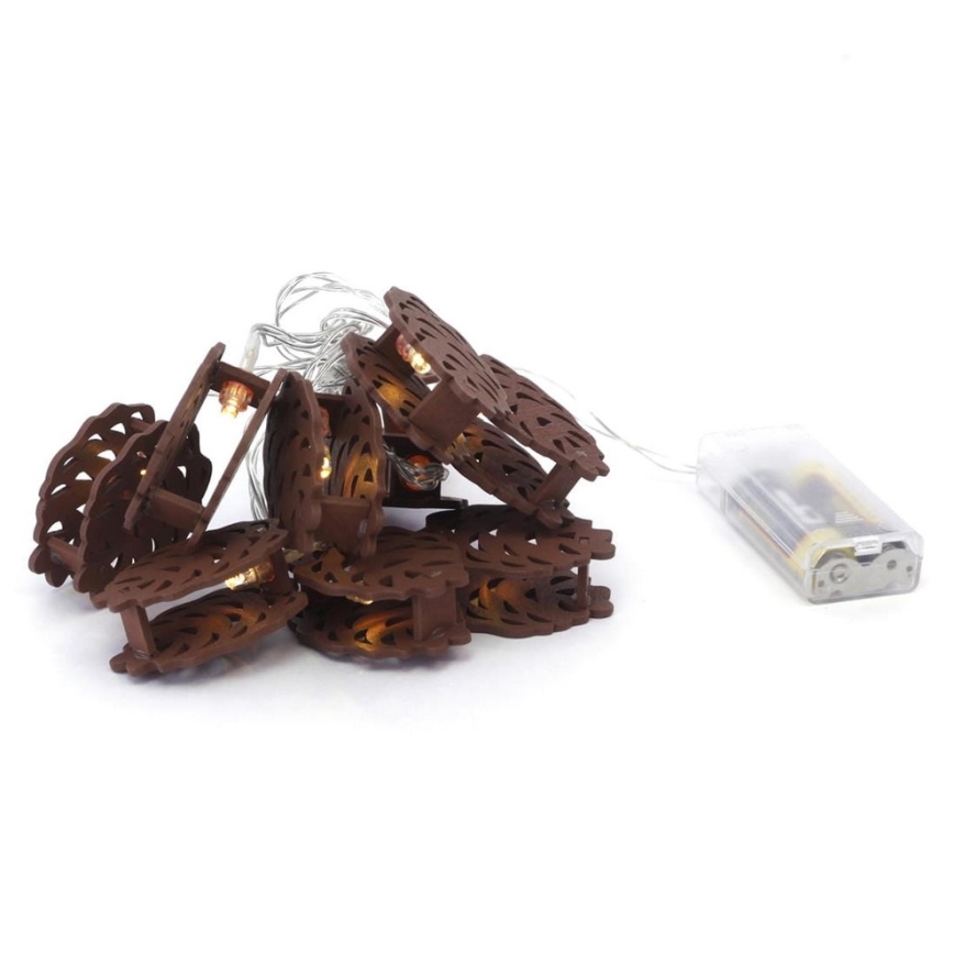 Декоративна LED гірлянда 10xLED/2xAA 1,65м шишка