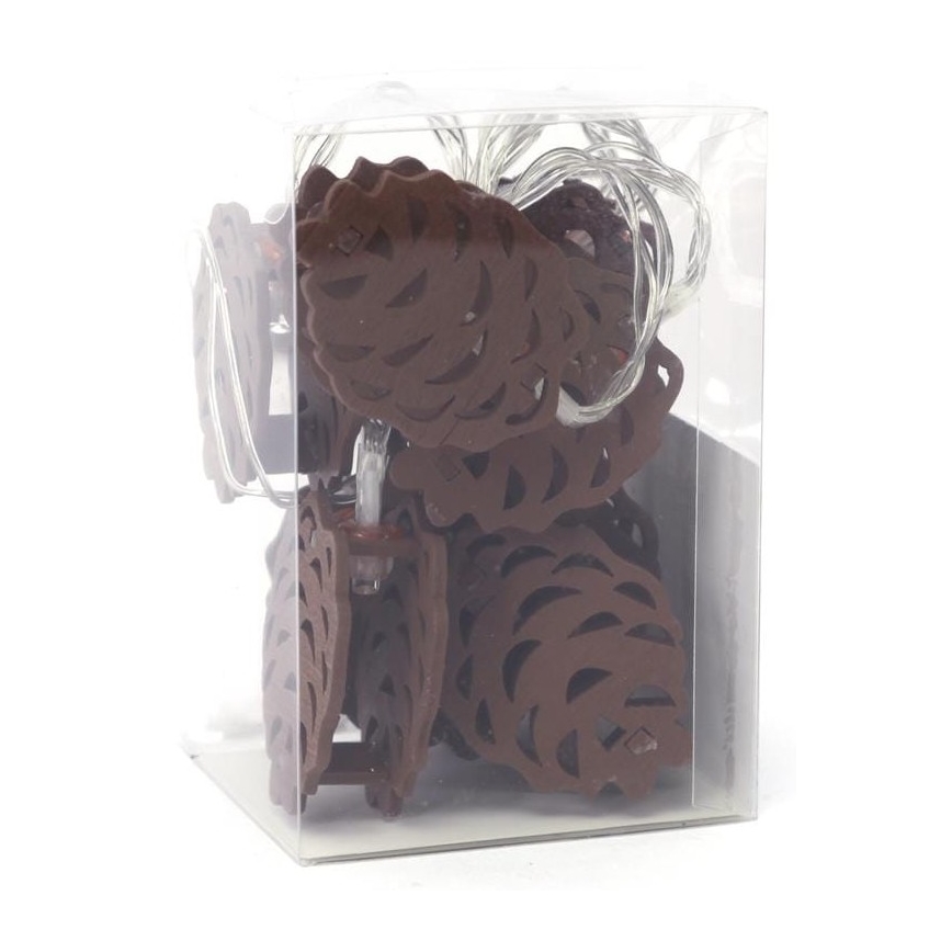 Декоративна LED гірлянда 10xLED/2xAA 1,65м шишка