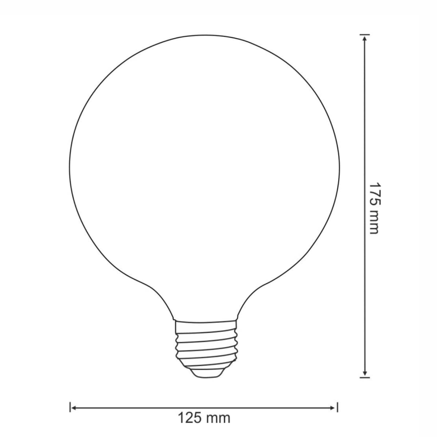 Декоративна світлодіодна лампочка E27/4W/230V 125x180mm