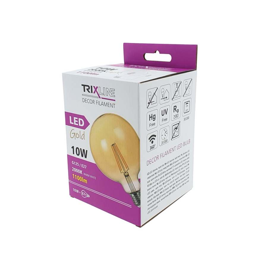 Декоративная светодиодная лампочка FILAMENT E27/10W/230V