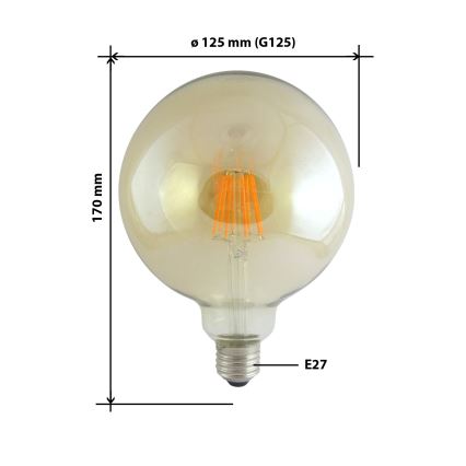 Декоративная светодиодная лампочка FILAMENT E27/10W/230V
