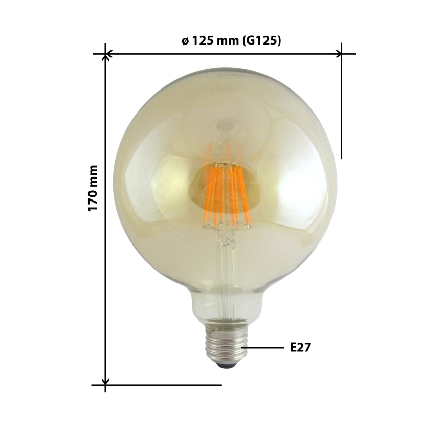Декоративная светодиодная лампочка FILAMENT E27/10W/230V