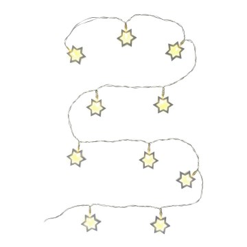 Декоративний LED-ланцюжок 10×LED/2×AA, 1,8 м, тепле біле світло