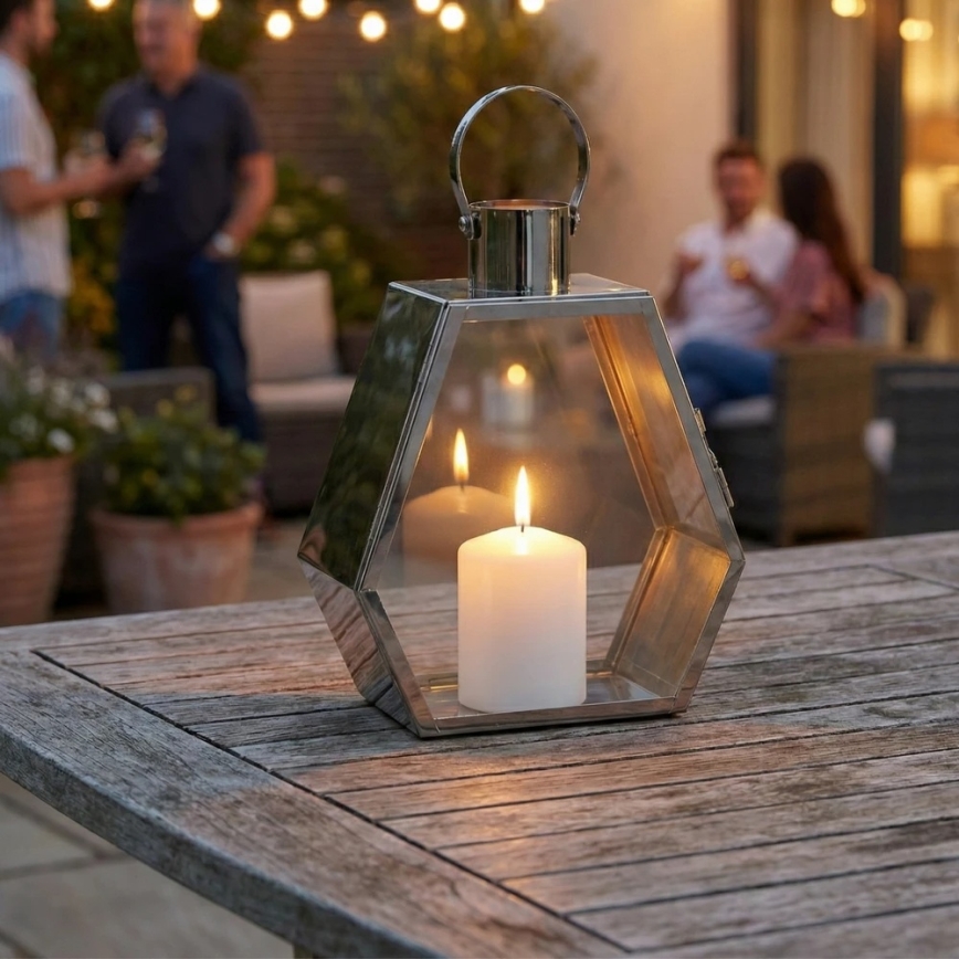 Декоративный фонарь PALACE, 43 см, полированный хром