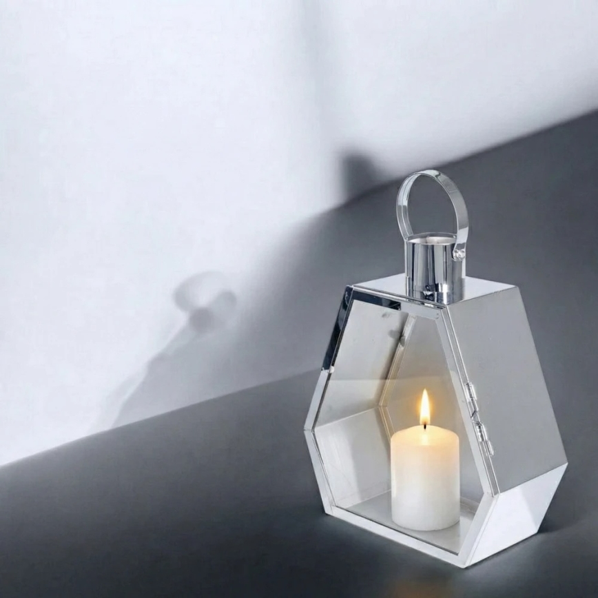 Декоративный фонарь PALACE, 43 см, полированный хром