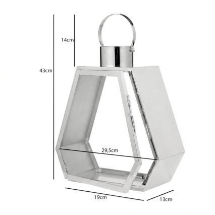 Декоративный фонарь PALACE, 43 см, полированный хром
