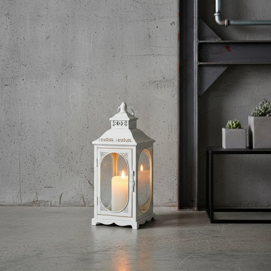 Декоративный фонарь ROSEHILL 27,5 см белый