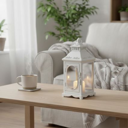 Декоративный фонарь ROSEHILL 27,5 см белый