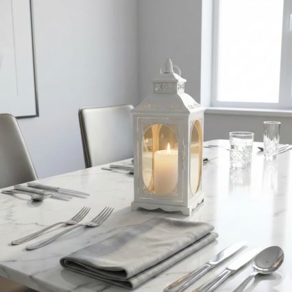 Декоративный фонарь ROSEHILL 27,5 см белый