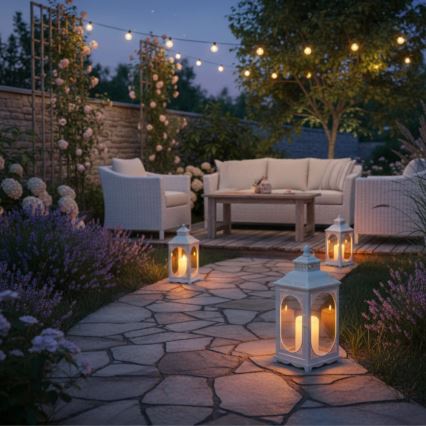 Декоративный фонарь ROSEHILL 27,5 см белый