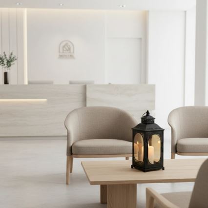 Декоративный фонарь ROSEHILL, 27,5 см, чёрный