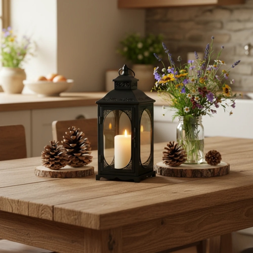 Декоративный фонарь ROSEHILL, 27,5 см, чёрный