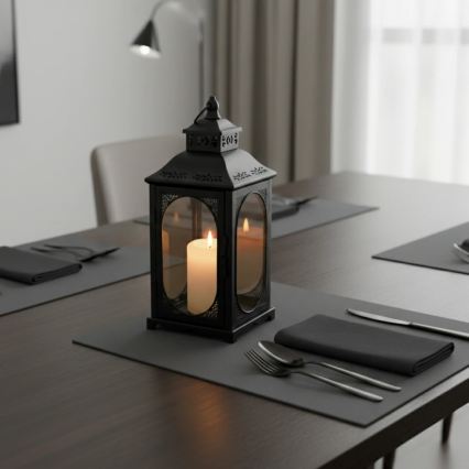 Декоративный фонарь ROSEHILL 40 см, чёрный