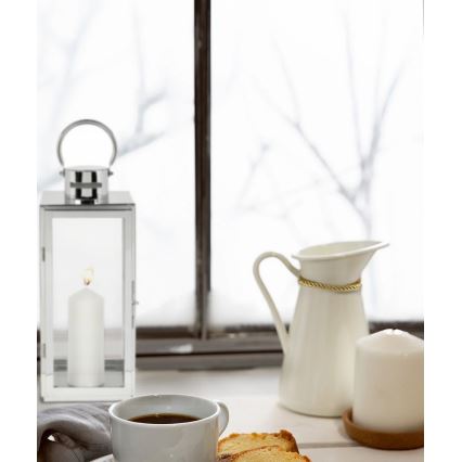 Декоративный фонарь TOWER, 29 см, полированный хром