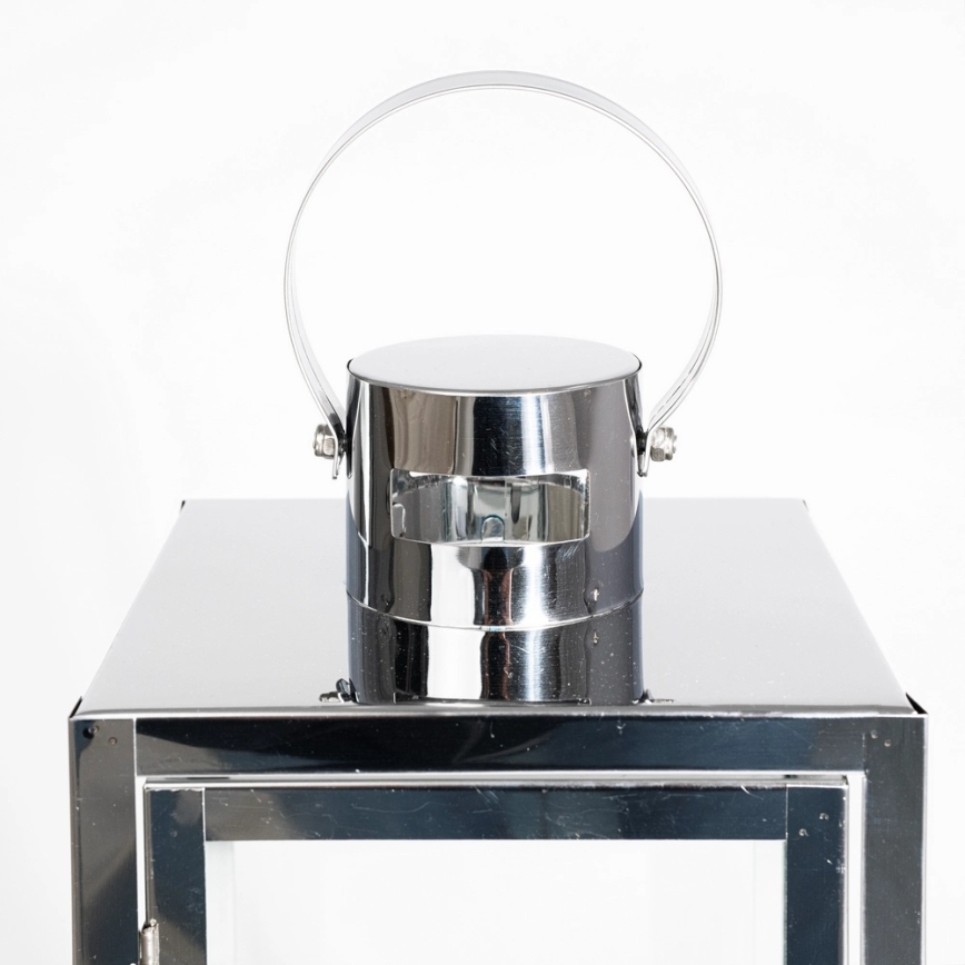 Декоративный фонарь TOWER, 29 см, полированный хром