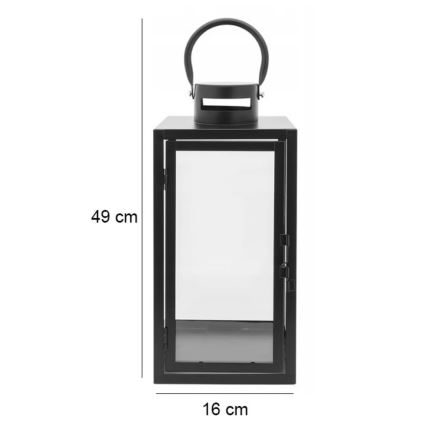 Декоративный фонарь TOWER, 49 см, чёрный