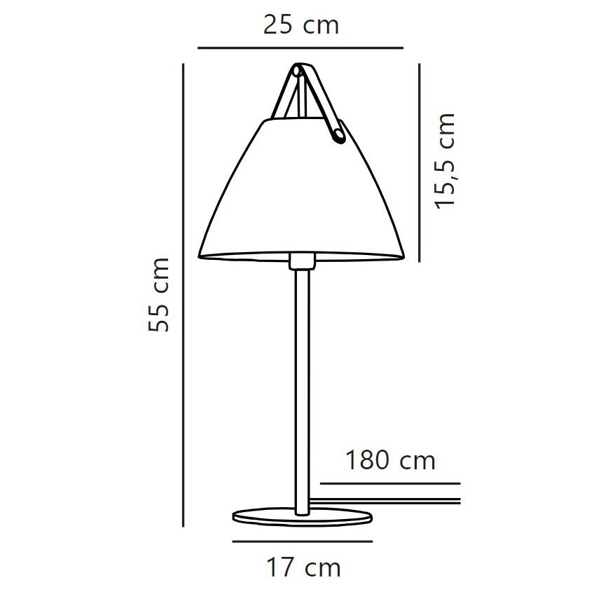 DFTP от Nordlux - Настольная лампа STRAP 1xE27/40W/230V черная