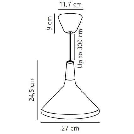DFTP by Nordlux - Підвісна люстра NORI 1xE27/40W/230V