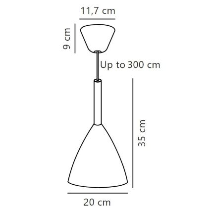 DFTP by Nordlux - Подвесная люстра PURE 1xE27/40W/230V диаметр 20 см белый/пепел