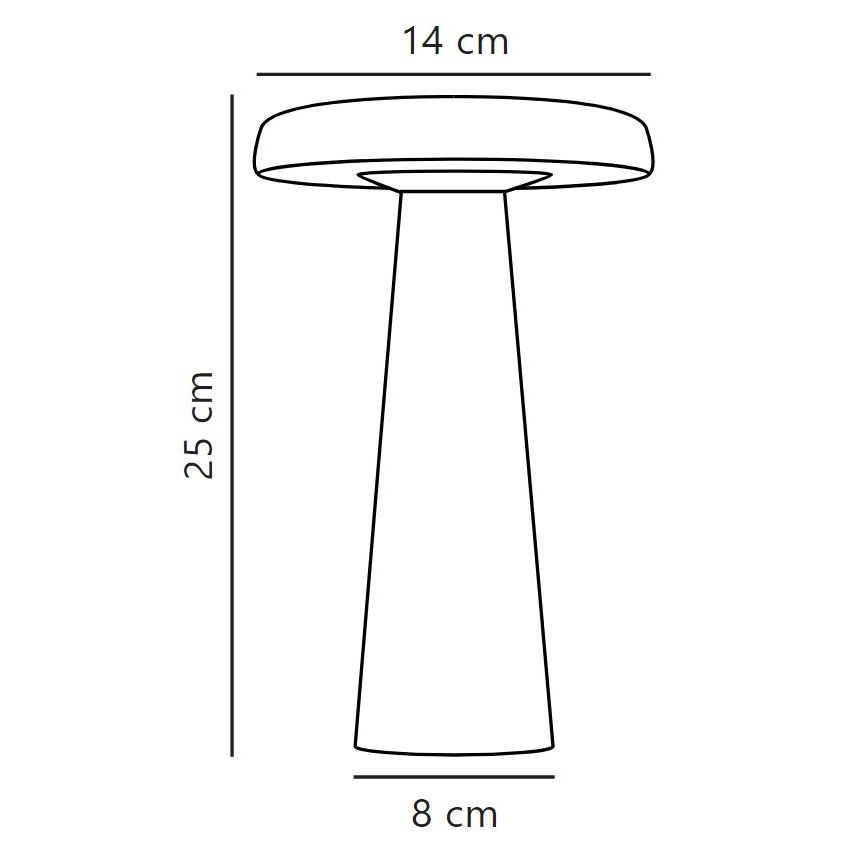 DFTP by Nordlux - Вулична настільна LED лампа з регулюванням яскравості ARCELLO LED/2,8W/3,7V IP54